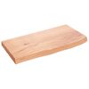 vidaXL vil&aacute;gosbarna kezelt t&ouml;m&ouml;r fa f&uuml;rdőszobai pult 60x30x(2-4) cm