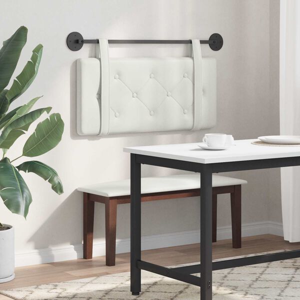 vidaXL Fali Fejt&aacute;mla Falra szerelhető Feh&eacute;r 80 cm Műbőr