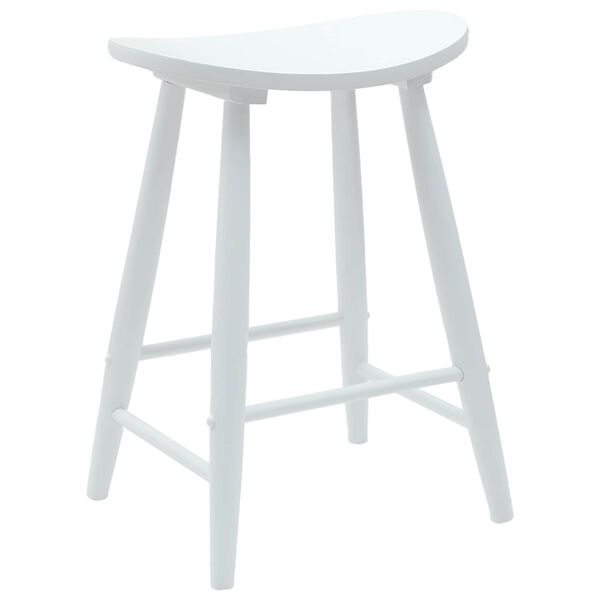 vidaXL &Eacute;tkező Sz&eacute;kek 2 pcs Feh&eacute;r 46 x 37 x 63 cm T&ouml;m&ouml;r Gumi Fa