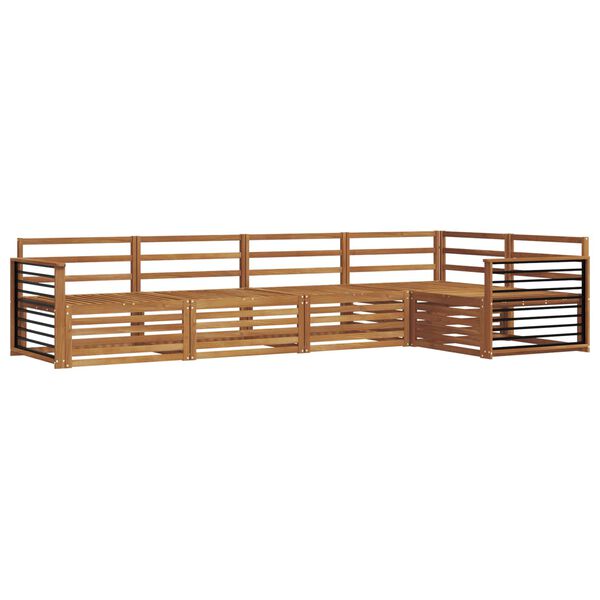 vidaXL K&uuml;lt&eacute;ri kanap&eacute; szett 5 pcs Term&eacute;szetes T&ouml;m&ouml;r Ak&aacute;cfa