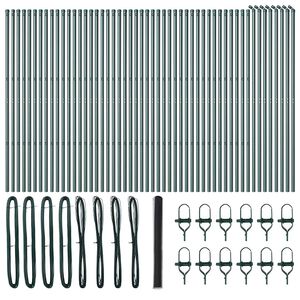 vidaXL Hatsz&ouml;gletű ker&iacute;t&eacute;s talajr&ouml;gz&iacute;tő 100 x 1,5 m PVC-bevonatos ac&eacute;l