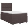 vidaXL Boxspring &aacute;gy matraccal S&ouml;t&eacute;t Barna 120 x 190 cm Sz&ouml;vet