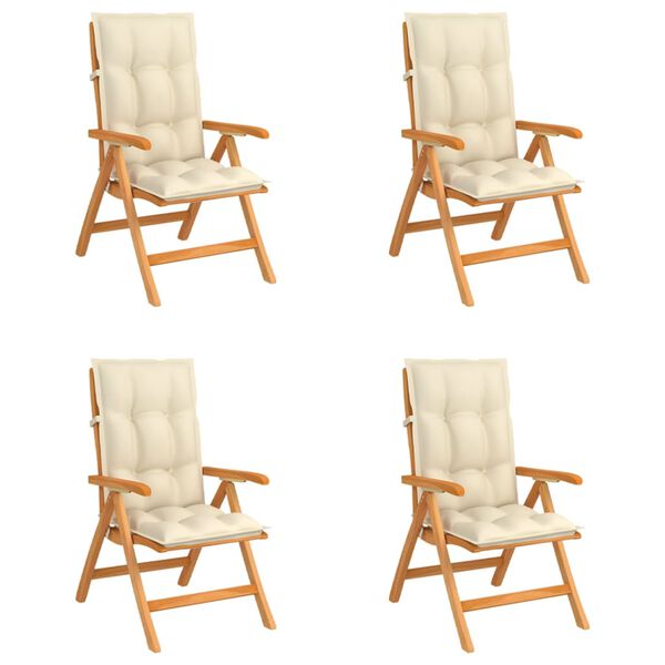 vidaXL 4 db d&ouml;nthető t&ouml;m&ouml;r t&iacute;kfa kerti sz&eacute;k p&aacute;rn&aacute;val