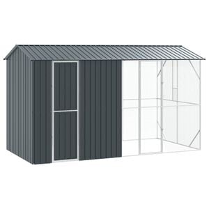 vidaXL Mad&aacute;r kalitka Antracit 430 x 208 x 247 cm Horganyzott ac&eacute;l
