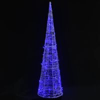 vidaXL dekoratív kék fényű LED-es akril fénykúp 90 cm