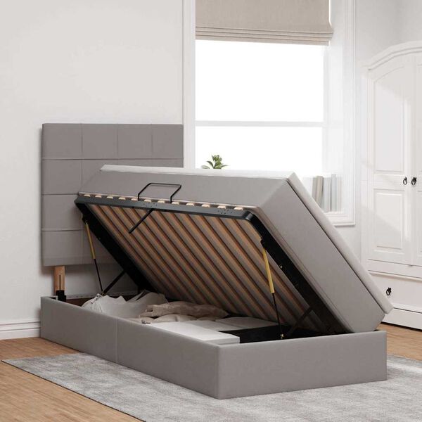 vidaXL &Aacute;gy t&aacute;rol&oacute;val &eacute;s matraccal T&oacute;psz&iacute;nű 90 x 200 cm Poli&eacute;szter