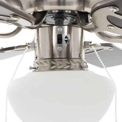 vidaXL díszes mennyezeti ventilátor lámpával 82 cm sötétbarna