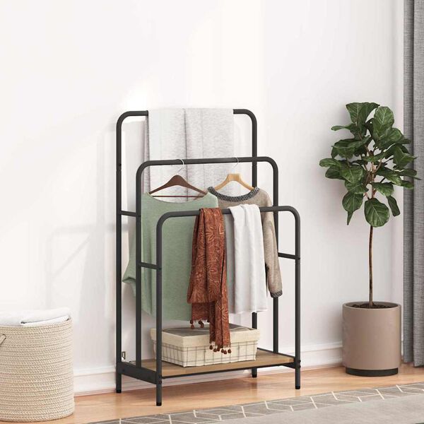 vidaXL Ruhasz&aacute;r&iacute;t&oacute; polcokkal Artisan t&ouml;lgy 60 x 30 x 100,5 cm Faanyag