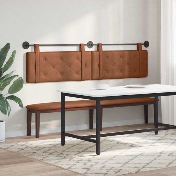 vidaXL barna fejt&aacute;ml&aacute;val 2 pcs Barna 200 x 5 x 40 cm Habarcs deszka