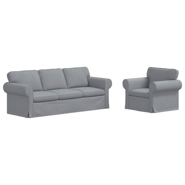 vidaXL Kanap&eacute; 2 pcs Vil&aacute;gossz&uuml;rke 215 x 82 x 80 cm sz&ouml;vet