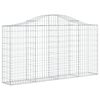 vidaXL &iacute;ves horganyzott vas gabion kos&aacute;r 200x30x100/120 cm