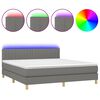 vidaXL s&ouml;t&eacute;tsz&uuml;rke sz&ouml;vet rug&oacute;s &eacute;s LED-es &aacute;gy matraccal 180 x 200 cm
