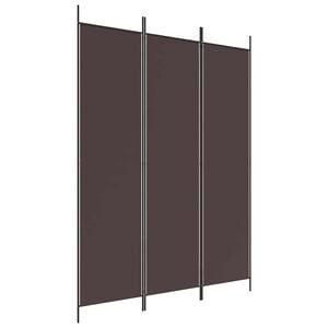 vidaXL 3 paneles barna sz&ouml;vet parav&aacute;n 150 x 200 cm