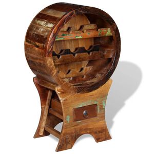 vidaXL &uacute;jrahasznos&iacute;tott fa bortart&oacute; &aacute;llv&aacute;ny 10 palackhoz