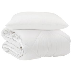 vidaXL &Eacute;vszakokon &Aacute;t Duvet p&aacute;rn&aacute;val 2 pcs Feh&eacute;r Mikrosz&aacute;l