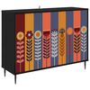 vidaXL Sz&eacute;f ESSEN Fekete T&ouml;lgy 102 x 33 x 76 cm Szerelt Fa