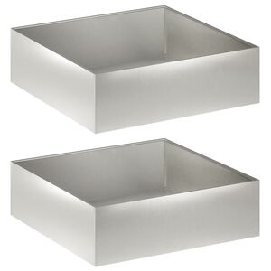 vidaXL Kerti cser&eacute;p 2 db Ez&uuml;st 80 x 80 x 30 cm Rozsdamentes Ac&eacute;l