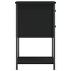vidaXL fekete szerelt fa éjjeliszekrény 32x42x70 cm