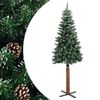vidaXL z&ouml;ld v&eacute;kony kar&aacute;csonyfa val&oacute;di f&aacute;val &eacute;s feh&eacute;r h&oacute;val 150 cm