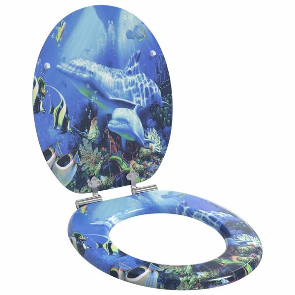 vidaXL L&aacute;gy z&aacute;r&oacute;d&aacute;s&uacute; WC &uuml;lőke K&eacute;k 44 x 38 cm MDF lap