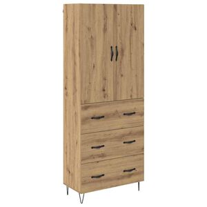 vidaXL Magasfi&uacute; fi&oacute;kkal 2 pcs Artisan t&ouml;lgy R&Eacute;tegelt fa &eacute;s &uuml;veg
