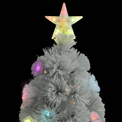 vidaXL fehér száloptikás megvilágított műkarácsonyfa 240 cm