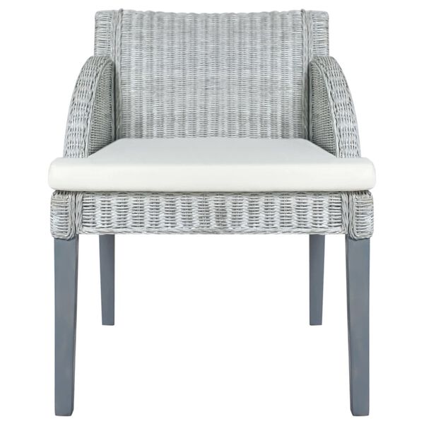 vidaXL sz&uuml;rke term&eacute;szetes rattan &eacute;tkezősz&eacute;k p&aacute;rn&aacute;val