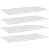 vidaXL 4 db magasf&eacute;nyű feh&eacute;r szerelt fa k&ouml;nyvespolc 60 x 30 x 1,5 cm