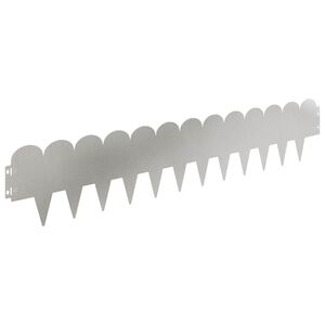 vidaXL Fűszeg&eacute;lyez&eacute;s 10 db 103 x 20 cm Ac&eacute;l Ez&uuml;st