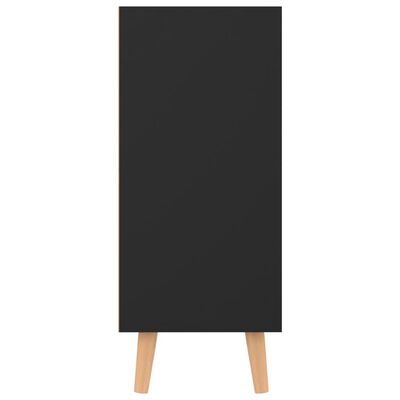 vidaXL fekete szerelt fa tálalószekrény 90 x 30 x 72 cm