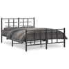 vidaXL fekete f&eacute;m &aacute;gykeret fej- &eacute;s l&aacute;bt&aacute;ml&aacute;val 140 x 190 cm