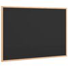 vidaXL fekete kr&eacute;tat&aacute;bla t&ouml;m&ouml;r fenyőfa kerettel 80 x 55 cm