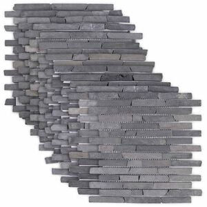 vidaXL Mozaik Csemp&eacute;k Sz&uuml;rke 30 x 30 cm M&aacute;rv&aacute;ny