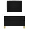 vidaXL Boxspring &aacute;gy matraccal S&ouml;t&eacute;tsz&uuml;rke 90x190 cm Sz&ouml;vet Fekete