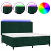 vidaXL s&ouml;t&eacute;tz&ouml;ld b&aacute;rsony rug&oacute;s &eacute;s LED-es &aacute;gy matraccal 200x200 cm