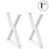 vidaXL 2 db feh&eacute;r &eacute;tkezőasztal l&aacute;b 80 x (72-73,3) cm ac&eacute;l &eacute;tkezőasztal l&aacute;b