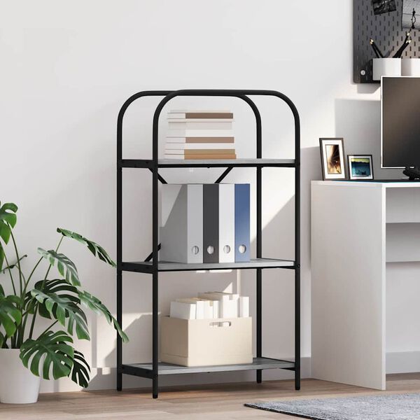 vidaXL K&ouml;nyvespolc Sz&uuml;rke Sonoma 60 x 30 x 109 cm Faanyag