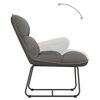 vidaXL világosszürke bársony pihenőszék fémvázzal