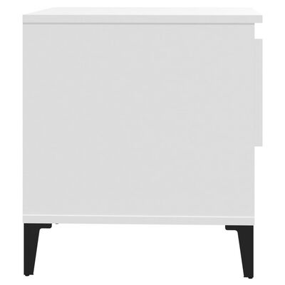vidaXL fehér szerelt fa kisasztal 50 x 46 x 50 cm