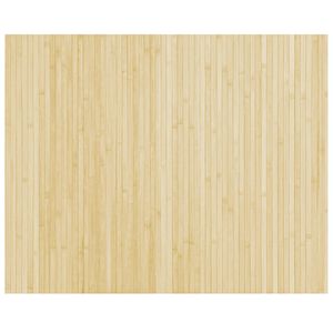 vidaXL n&eacute;gysz&ouml;gletű vil&aacute;gos term&eacute;szetes bambusz szőnyeg 80 x 100 cm