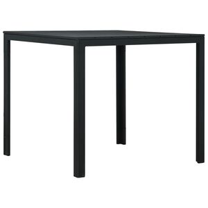 vidaXL fekete faut&aacute;nzat&uacute; HDPE doh&aacute;nyz&oacute;asztal 78 x 78 x 74 cm