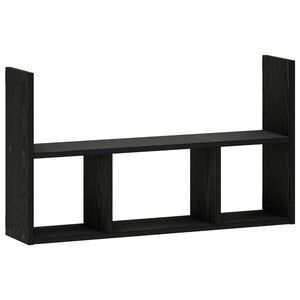 vidaXL Falpolc Fekete T&ouml;lgy 78.5 x 17 x 45 cm Szerelt Fa
