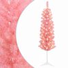 vidaXL Mű Karcs&uacute; Kar&aacute;csonyi Fa 150 cm 150 LED Meleg feh&eacute;r PVC &eacute;s f&eacute;m