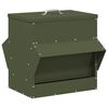 vidaXL Csirke etető Olajz&ouml;ld 40,5 x 45 x 41 cm Hidegen Hengerelt Ac&eacute;l