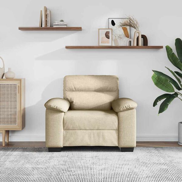 vidaXL kr&eacute;msz&iacute;nű sz&ouml;vet kanap&eacute;fotel 100x81x84 cm