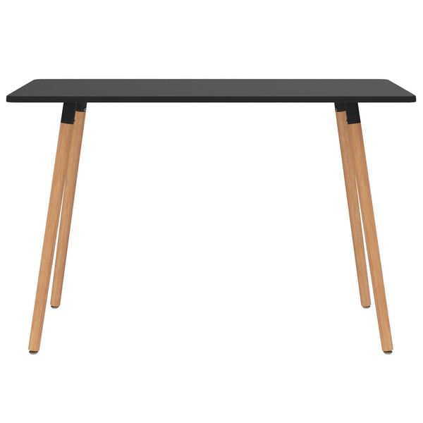 vidaXL 5 r&eacute;szes fekete &eacute;tkezőszett