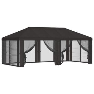 vidaXL Napernyő ponyva oldalfalakkal Antracitsz&uuml;rke 600,5 x 300,5 cm
