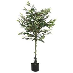 vidaXL z&ouml;ld mű fikusz fa 480 lev&eacute;llel 130 cm