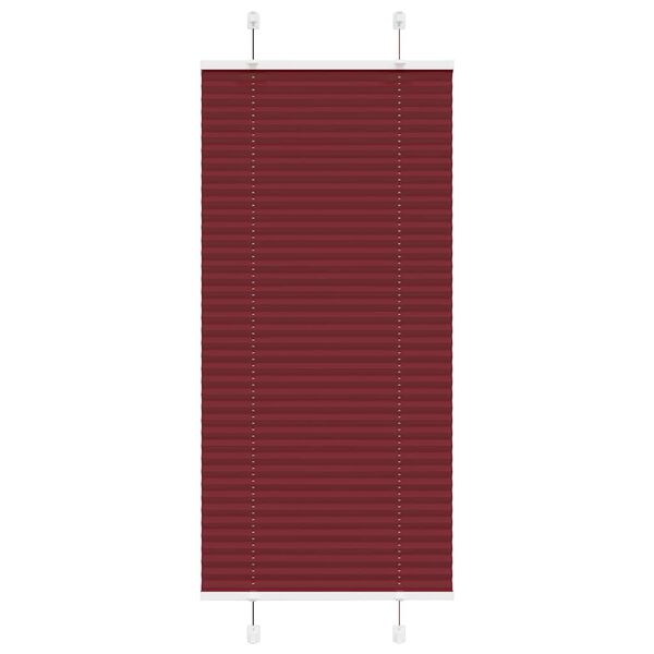 vidaXL plisz&iacute;rozott redőny Bordeaux piros 55x150 cm Sz&ouml;vetsz&eacute;less&eacute;g