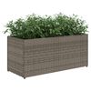 vidaXL sz&uuml;rke polyrattan kerti &uuml;ltetől&aacute;da 2 cser&eacute;ppel 72x30x32 cm